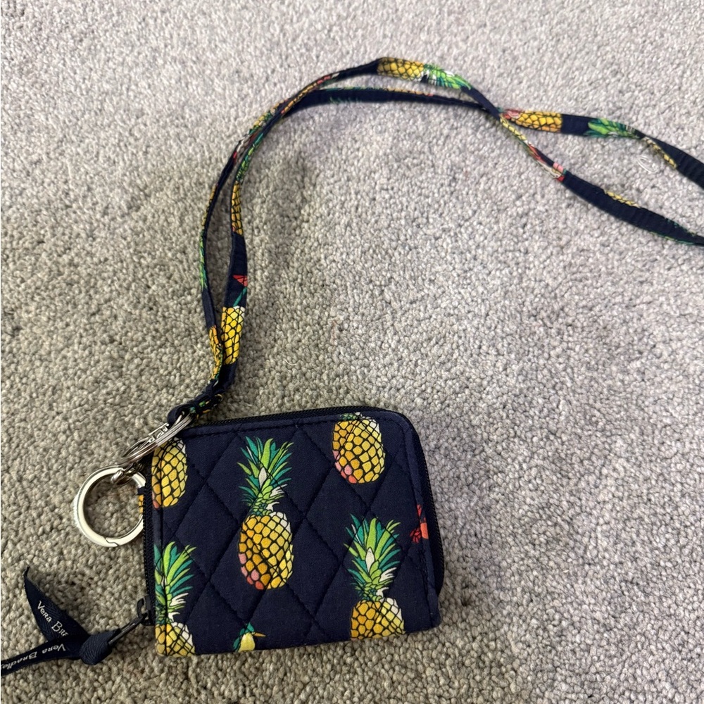 Pineapple Vera Bradley lanyard w wallet keychain - Picture 2 of 3